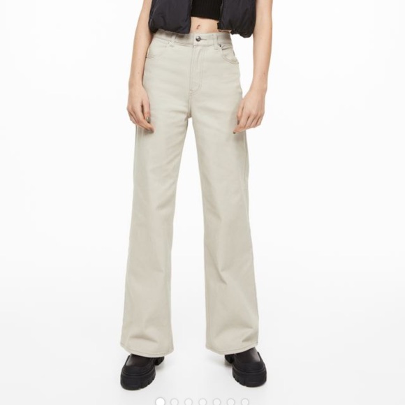 H&M Wide Leg Twill Pants - Picture 2 of 2